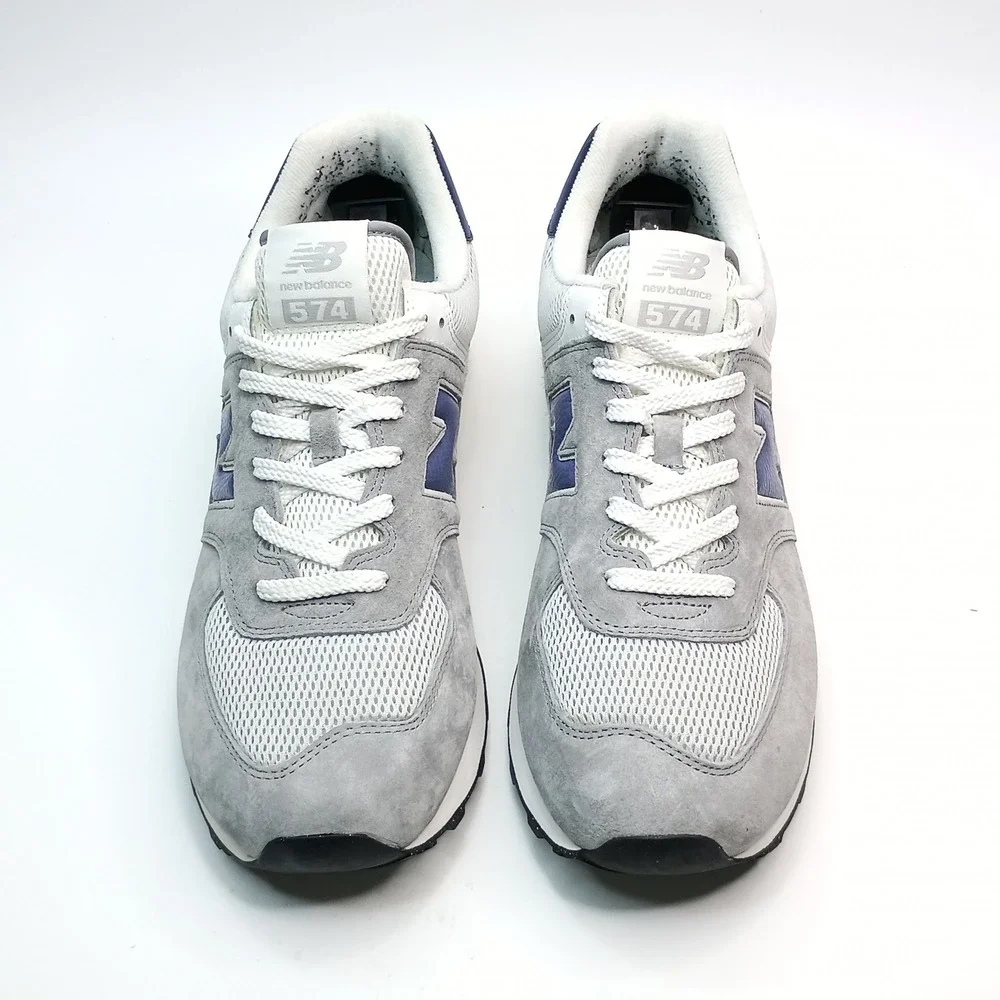 New Balance 574 Sneaker Men Size 12 Grey Blue U574SPB Suede Mesh
